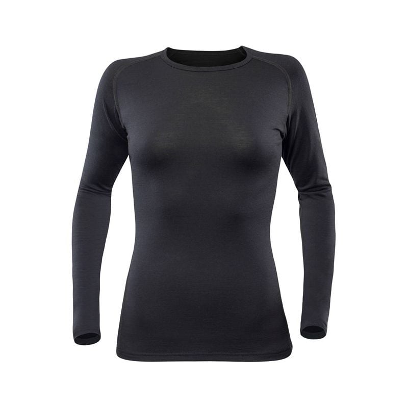 Langermet T-skjorte til dame Devold Breeze Merino 150 (Black)