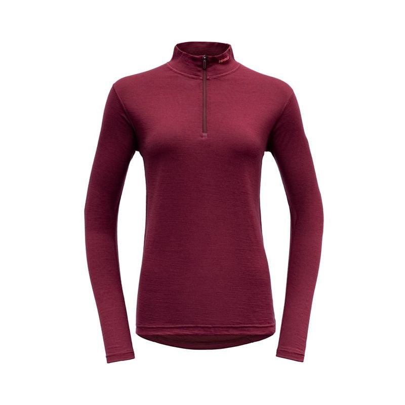 Technisches Top Devold Breeze Merino 150 Half Zip Neck (Beetroot) Frau