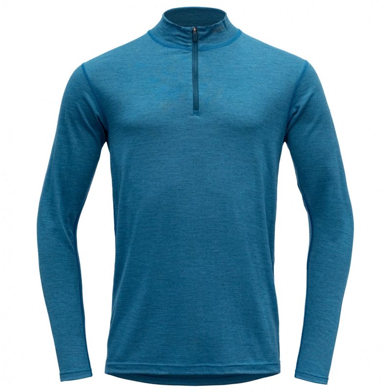 Langarm-T-Shirt Devold Breeze Half Zip Neck (Blau Melange) Herren