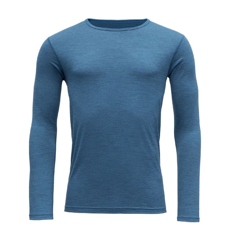 Langærmet T-shirt Devold Breeze Shirt (blå melange) mand
