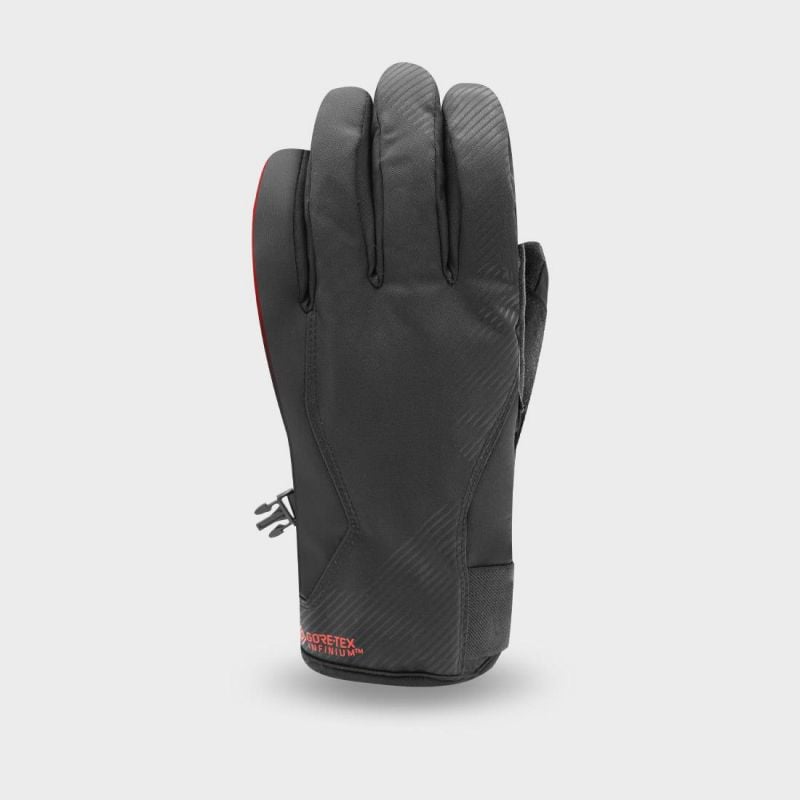 guante racer short windstopper softshell (NEGRO ROJO)