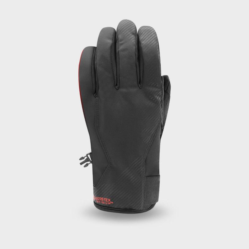 Lyhyt windstopper softshell kilpakäsine (MUSTA PUNAINEN)