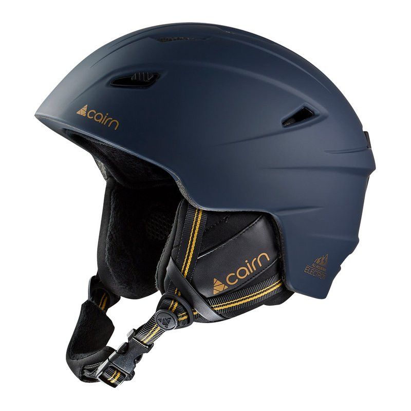 Skidhjälm för damer Cairn Electron (Blue Graphite Gold)
