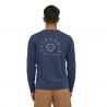 M's L/s Cap Cool Daily Graphic Shirt Patagonia Clean Climb Hex: New Navy X-Dye