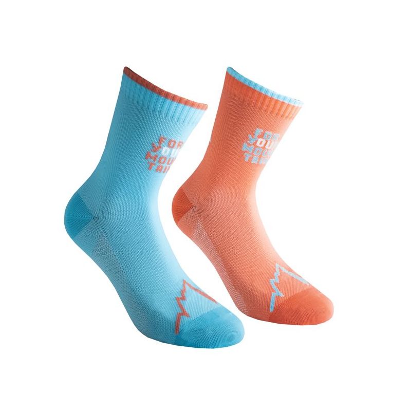La Sportiva vuoristosukkillesi (Hibiscus/Malibu Blue)