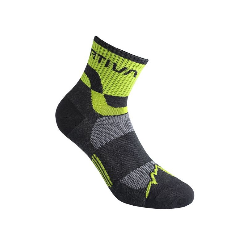 La Sportiva Trail Running Strumpor (svart/limegrön)