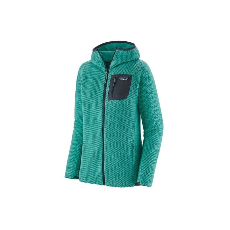 Felpa con cappuccio da donna Patagonia R1 Air (Fresh teal)