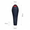 Saco de dormir para mujer Millet Baikal 750 W (azul)