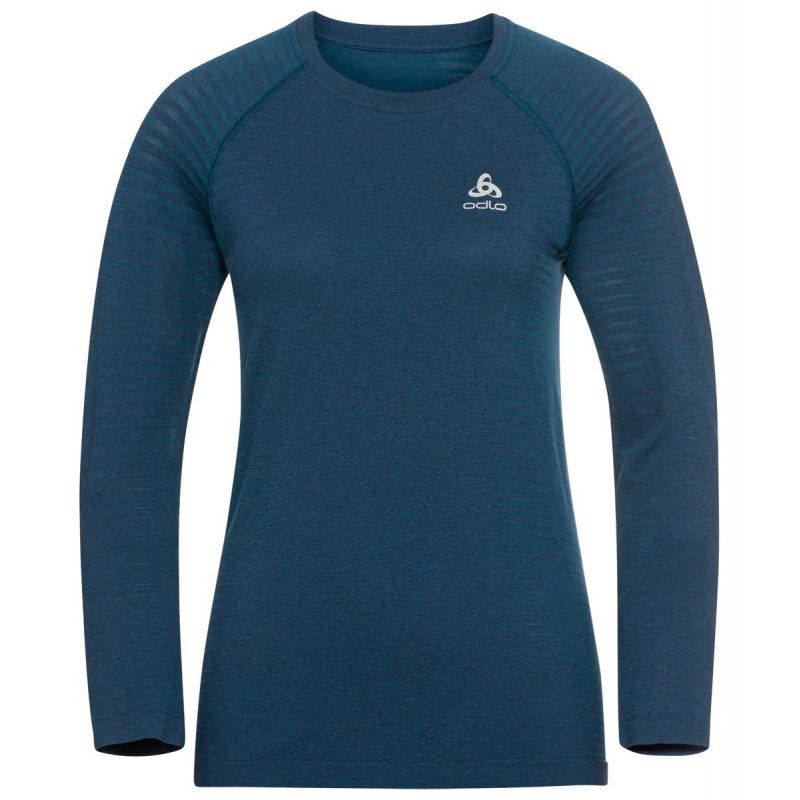Camiseta Odlo Essential Seamless (blue wing teal melange) hombre