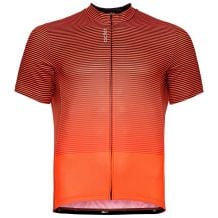 T-shirt S/u Collar S/s Full Zip Essentia Odlo black - exuberant orange