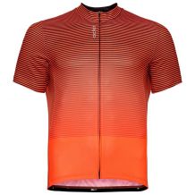 T-shirt S/u Collar S/s Full Zip Essentia Odlo black - exuberant orange