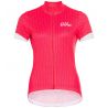 Wielertrui Odlo Kraag Full Zip Essentia (wit - roze) dames