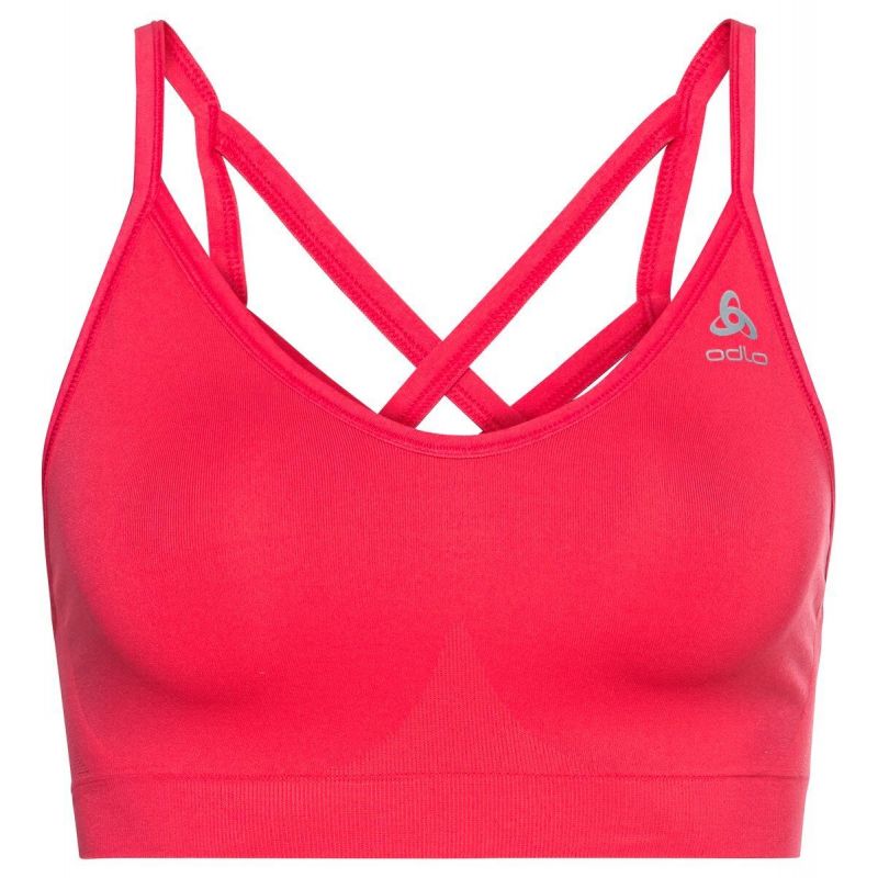 Naisten rintaliivit Odlo Seamless Soft (Paradise pink - Grey Melange)