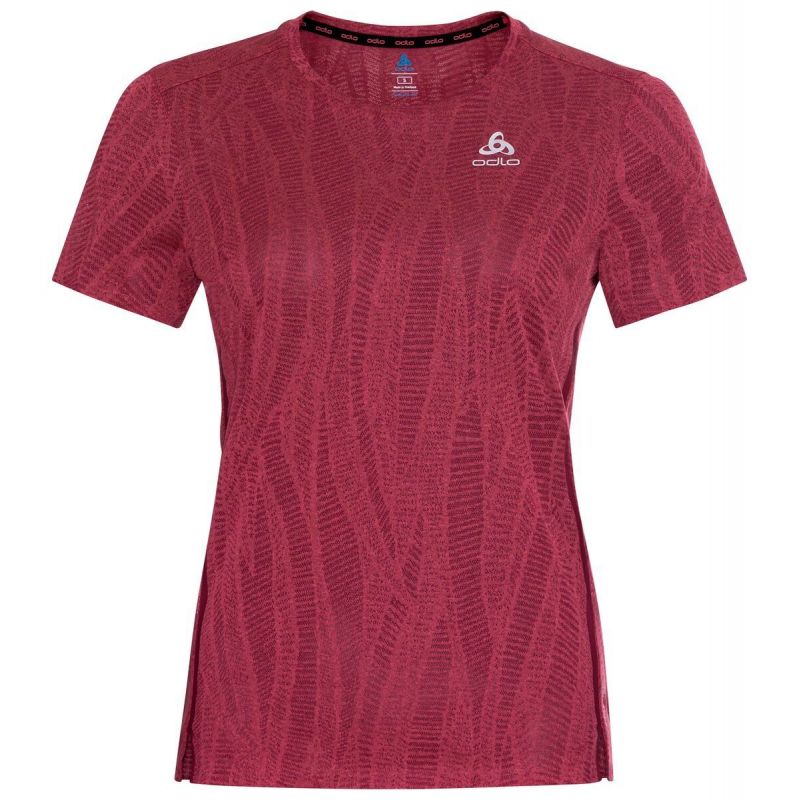 T-skjorte med rund hals Odlo Zeroweight Enginee (paradis rosa melange) kvinne