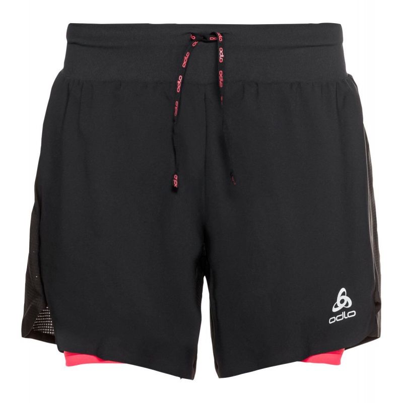 2 En 1 Short Odlo Axalp Trail (negro - rosa paraíso) Mujer