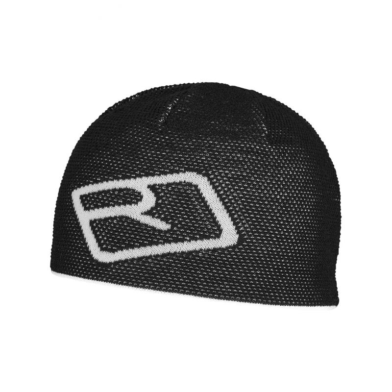Ortovox Merino Logo Gorro de punto (negro cuervo)
