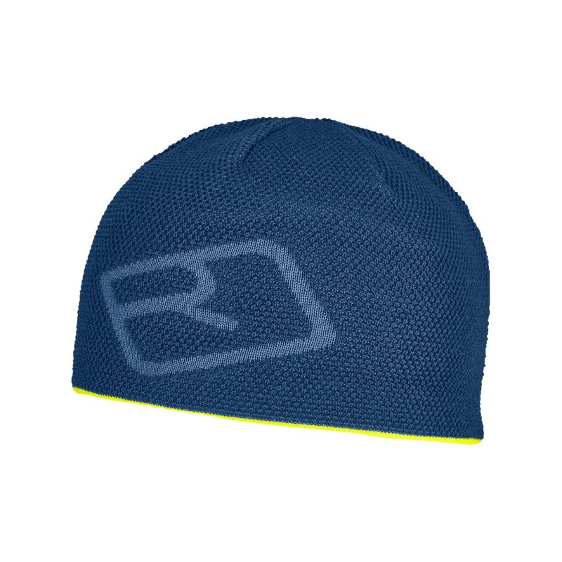 Bonnet Ortovox Merino Logo Knit (petrol blue)