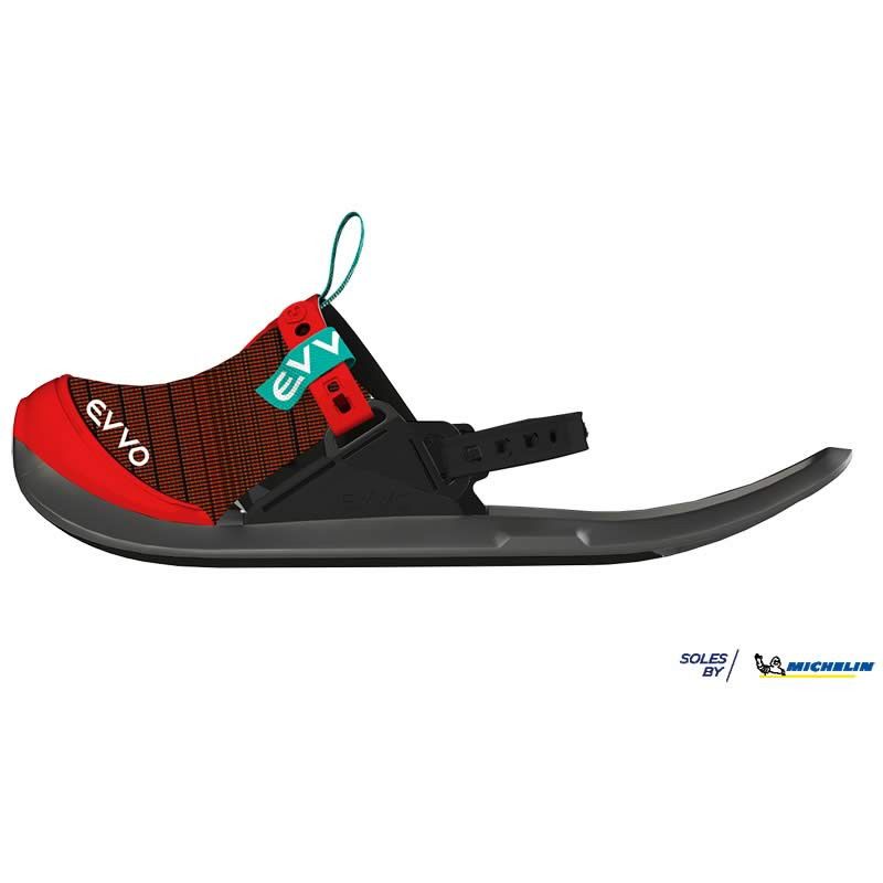 Pack EVVO racchette da neve 2 (rosso/nero) + bastoncini
