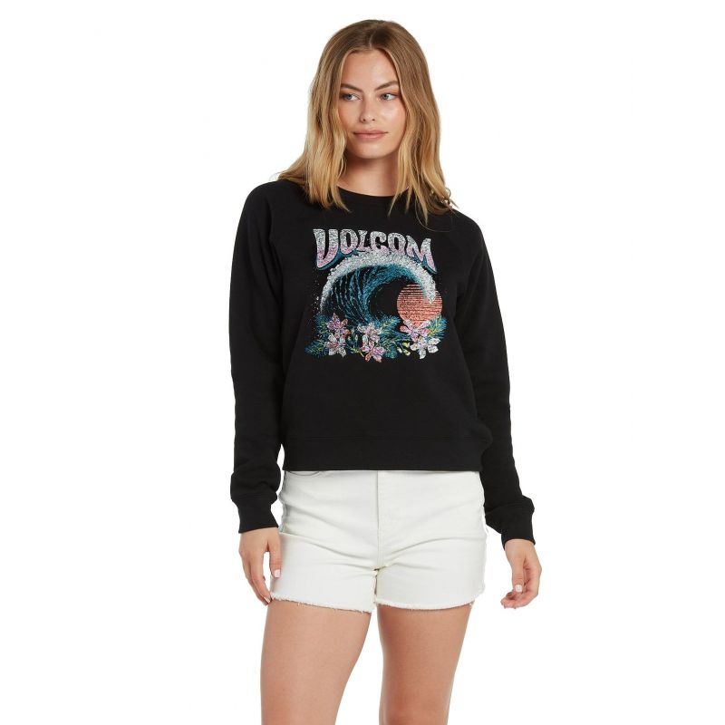 Volcom Truly Stokin Crew Sweatshirt (sort) Kvinde