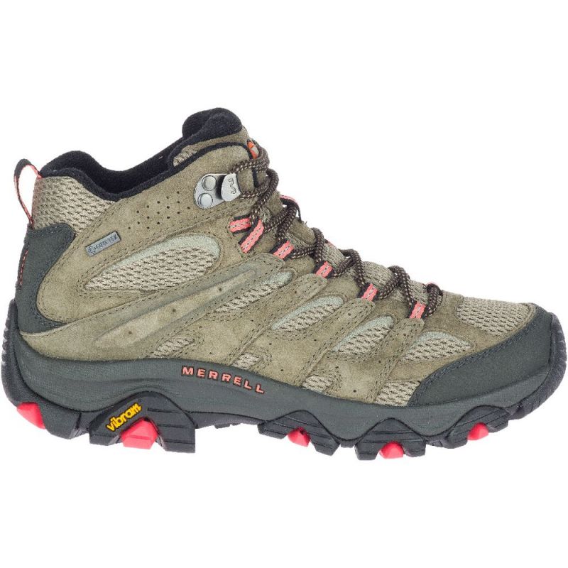 Dames wandelschoenen Merrell Moab 3 Mid Gore-Tex (olijf)