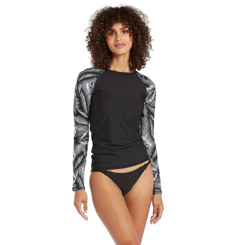 Volcom Stay Or Leaf Ls Rashguard (nero) Donna