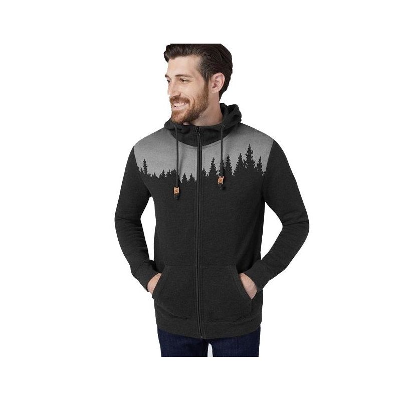 Herre Tentree Juniper Zip Hoodie (Meteorite Black Heather)