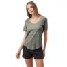 W Treeblend V-neck T-shirt Tentree Agave Green Heather