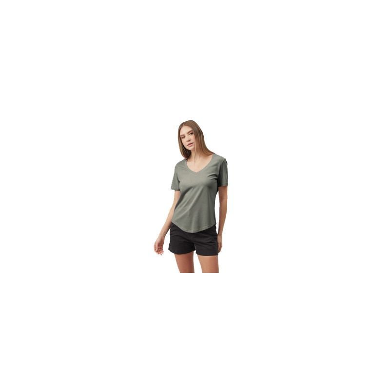 Women's Tentree Treeblend V-neck (Agave Green)