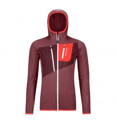 Ortovox Fleece Grid Jacket M Clay Orange Polaires ski de randonnée