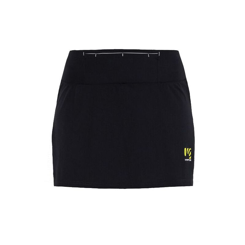 Falda corta de running para mujer Karpos Lavaredo Run Skirt (negro/blanco)