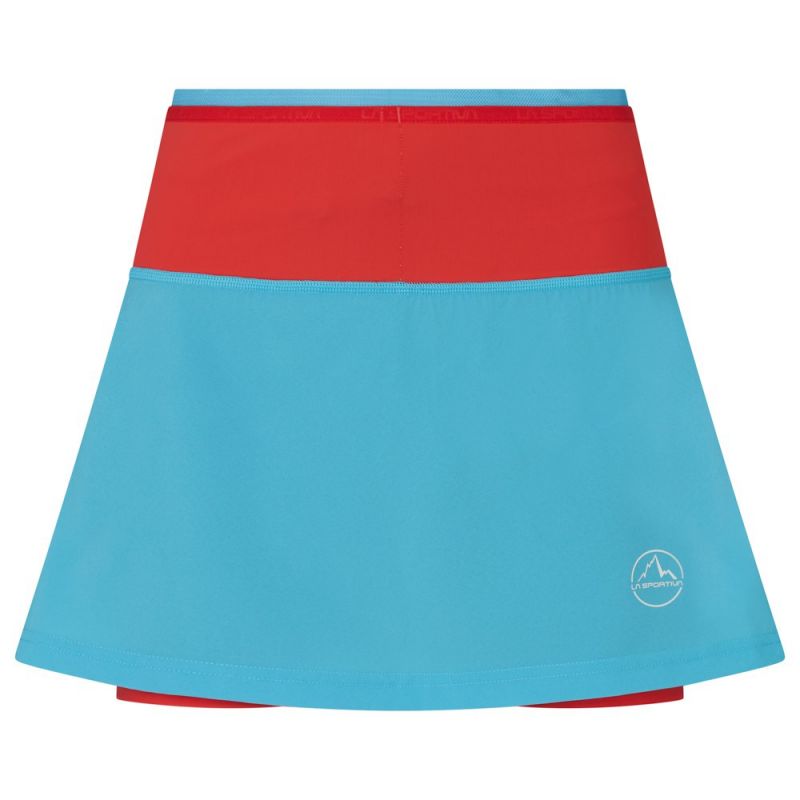 La sportiva Swift Ultra Skirt 5" (Malibu Blue/Hibiscus) kvinder