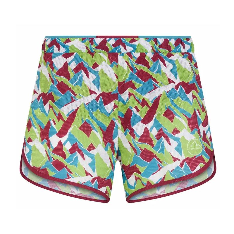 La sportiva Timing Trail Running Short för kvinnor (Red Plum/Lime Green)