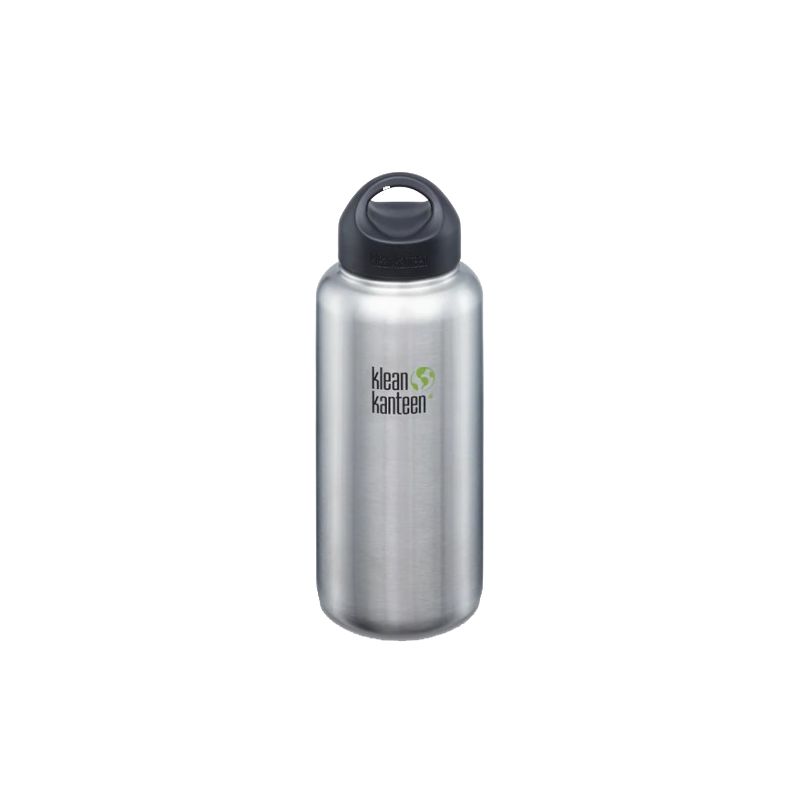 Klean Kanteen Classic Breed 1182ml/40oz Fles met Lusdop (geborsteld roestvrij)