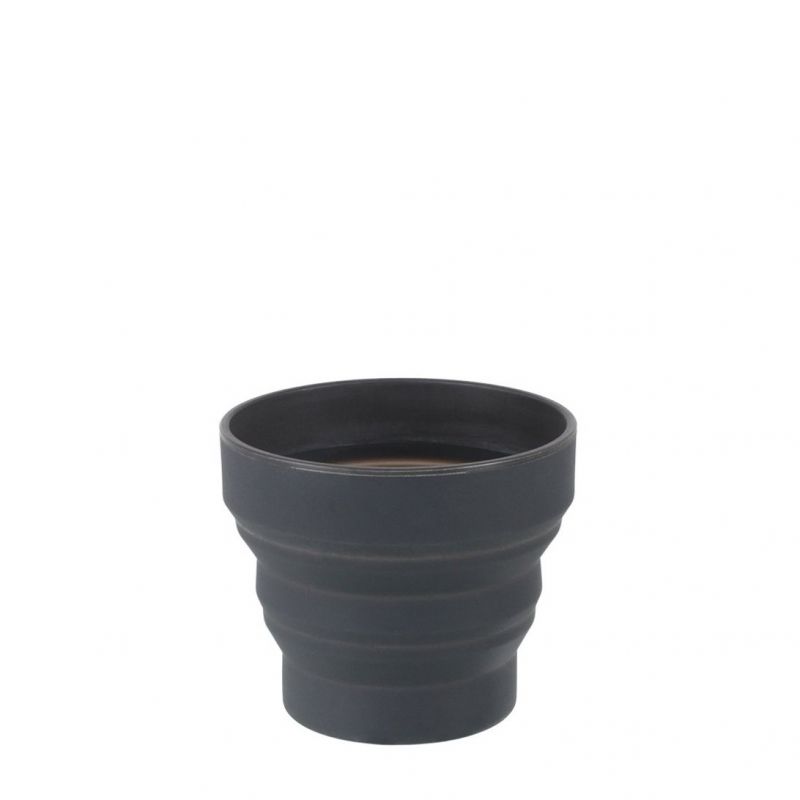 Faltbarer Becher LIFEVENTURE Silikon Fleximug 350ml (Graphit)