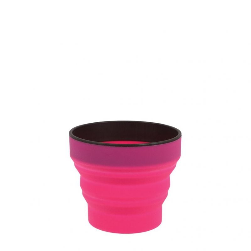 Opvouwbare beker LIFEVENTURE Silicone Fleximok 350ml (Roze)
