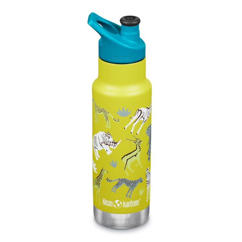 Klean Kanteen Børns Classic Smal 355ml/12oz Isolerede flaske med Sport Cap (safari)