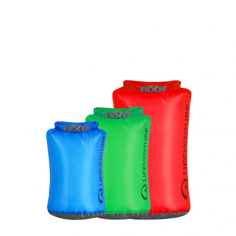 Vandtæt taske LIFEVENTURE Ultralight Dry Bag Multipack (Multicolors)