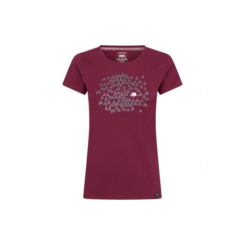 Camiseta de mujer La sportiva Forest (Red plum)