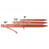 Big Agnes Dirt Dagger UL 7.5 Tent Stakes: Pack of 6 Big Agnes
