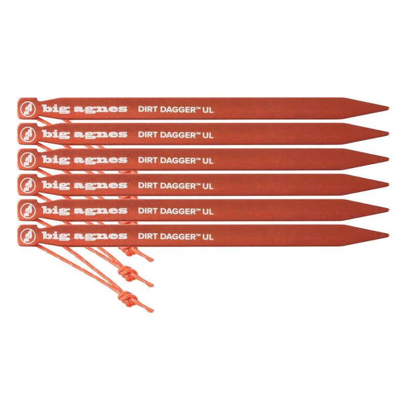 Zeltspitzen Big agnes Dirt Dagger UL 7.5 Pack von 6 (Orange)