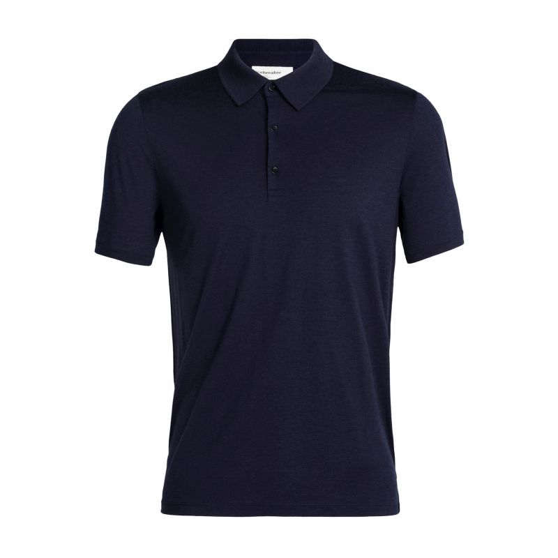 Heren Icebreaker Tech Lite II polo met korte mouwen (Midnght Navy)