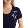 W Tech Lite Ii Ss Scoop Tee Shapes Midnight Navy Icebreaker