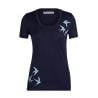W Tech Lite Ii Ss Scoop Tee Shapes Midnight Navy Icebreaker