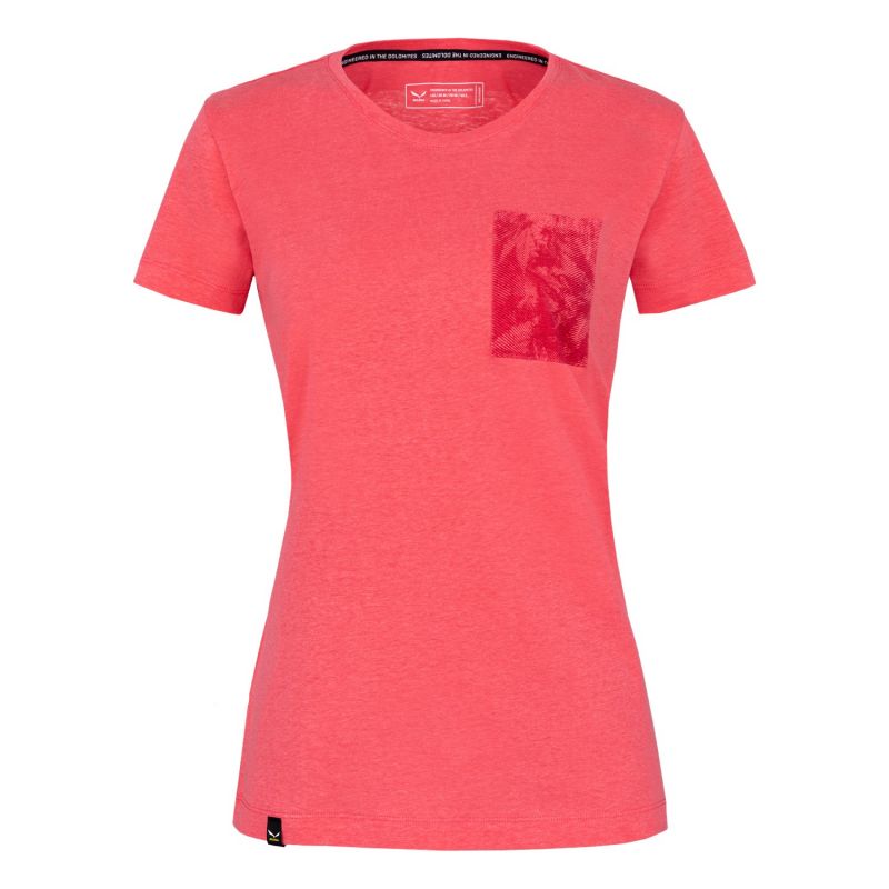 T-shirt Salewa Puez Hemp Pocket (calypso coral) donna