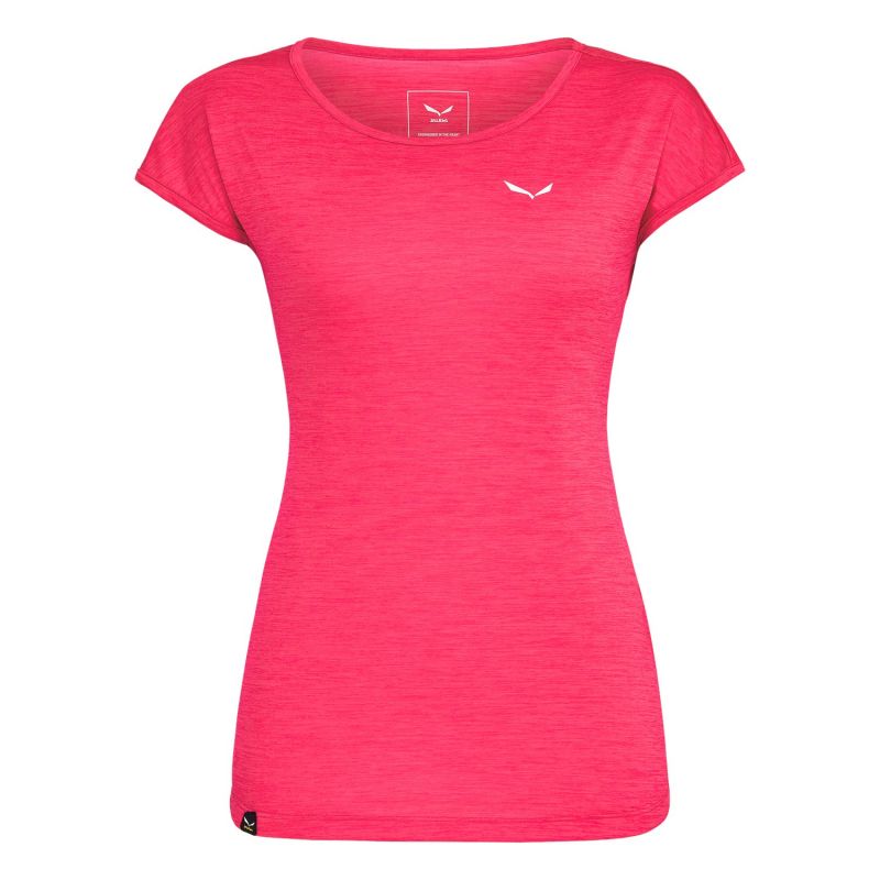T-shirt Salewa Puez Melange Dry (rose red) femme