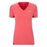 T-shirt til kvinder Salewa Puez Mel Dry V-Neck (calypso coral)