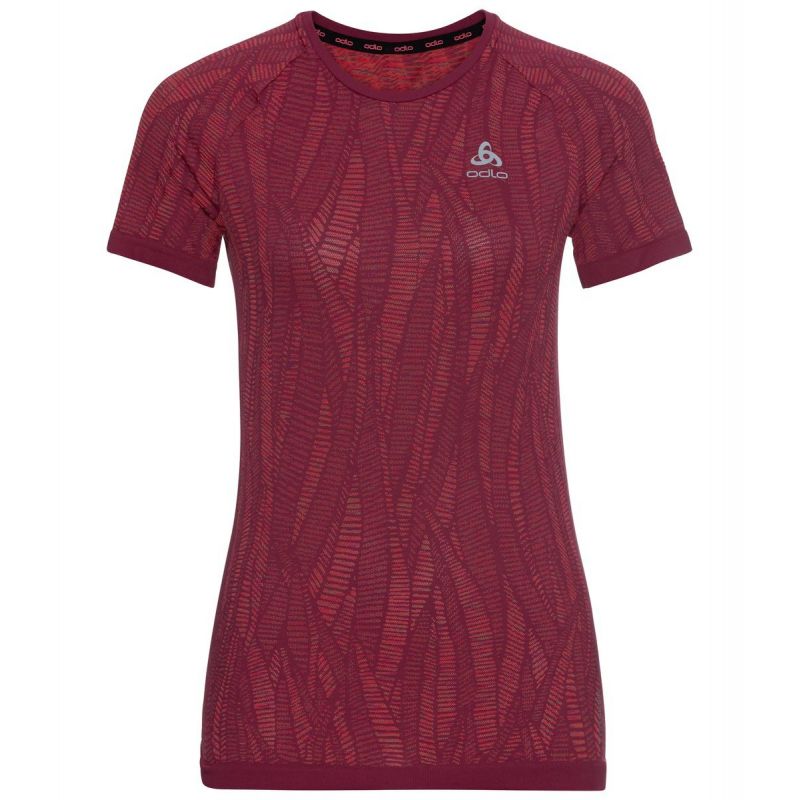 T-shirt ODLO Crew Neck Blackcomb Light (rasberry fudge - space dye) femme