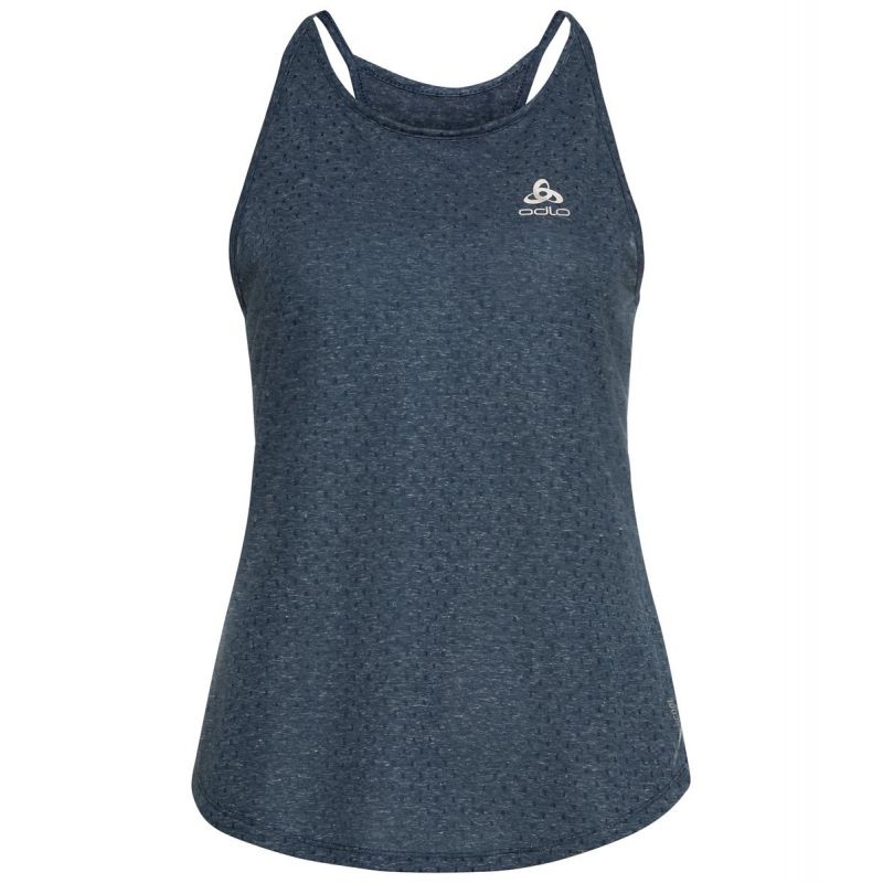 Camiseta de tirantes Odlo RUN easy linencool (blue wing teal Melange) mujer