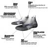 Chaussettes de trail/running Monnet Run Elite (BLANC BLEU)