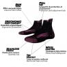 Socquette Trail Run Ice Monnet NOIR BLANC
